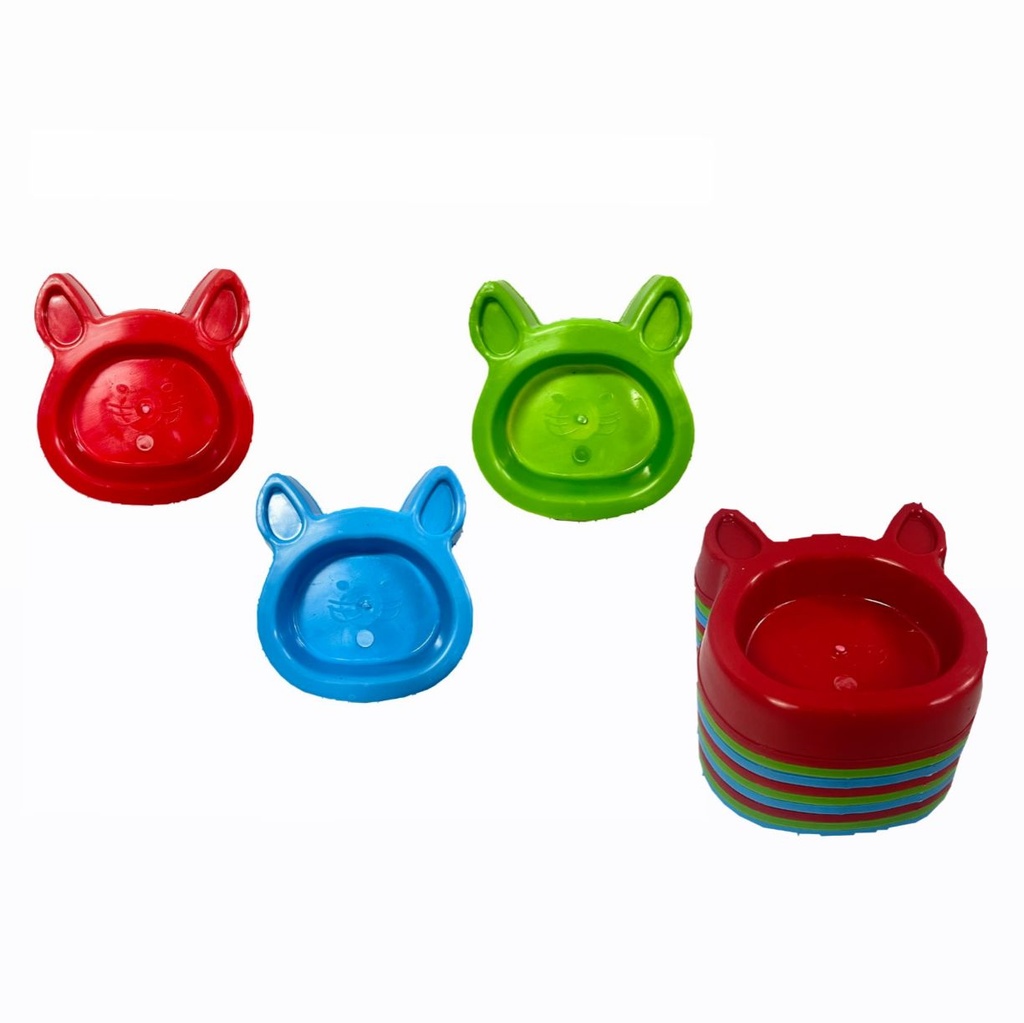 Comedero mascota carita gato pqt x12 