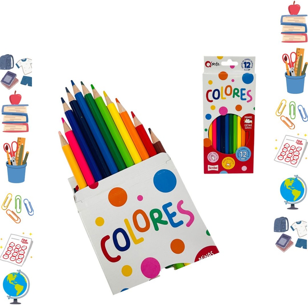 [C30214815] Color scribe Q'NOTA uni punta x12 