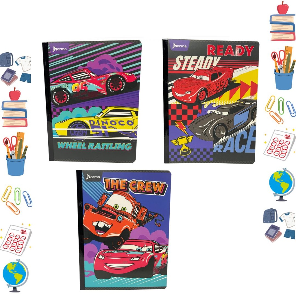 Cuaderno xpresarte cosido licencia 100H cuadro cars 