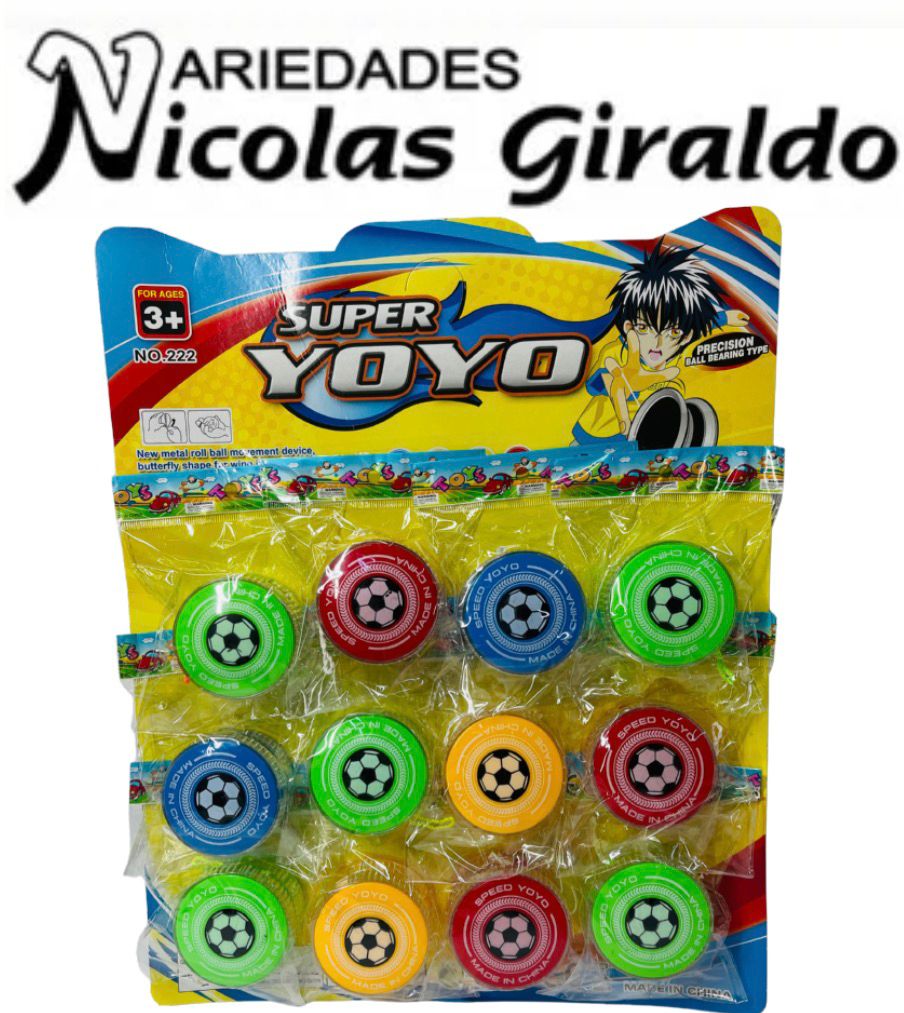 Yoyo luz carton x12   