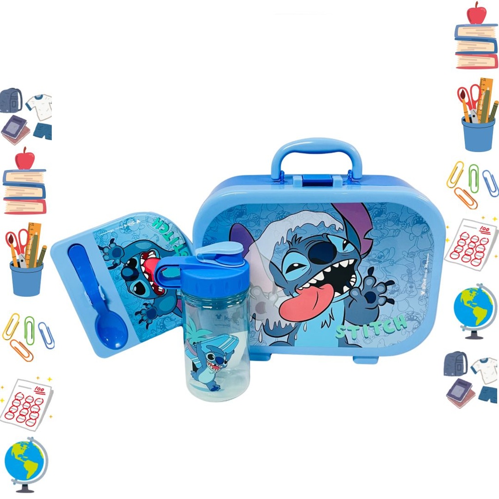 [BC-K-1214.ST3] Lonchera plastica personajes stitch funny 