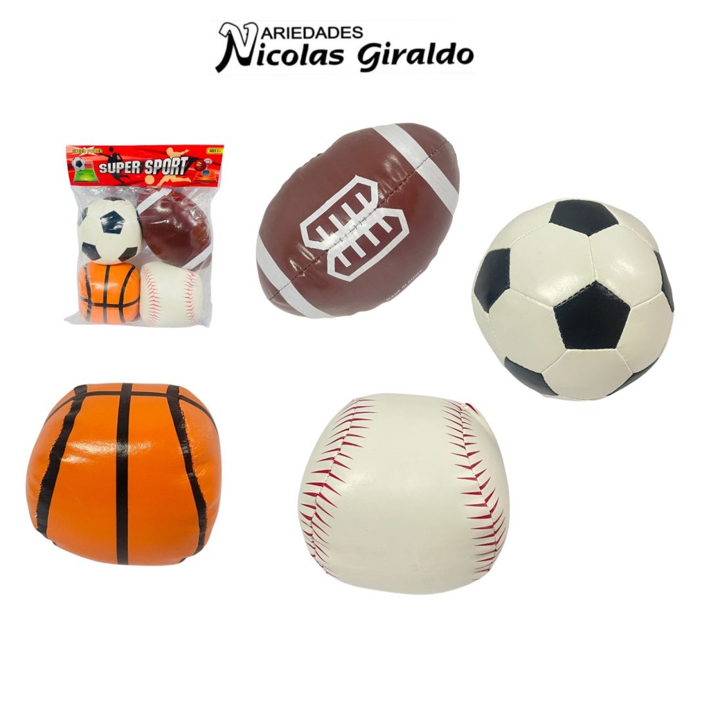 Juego de pelotas x4 surtidas