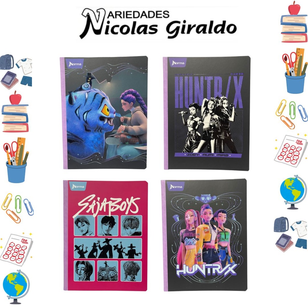 Cuaderno norma gama media gerreras Kpop 100H raya 