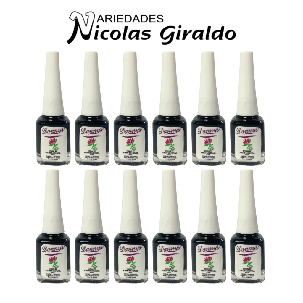 [20001] Esmalte pequeño Dannys negro PQT X12