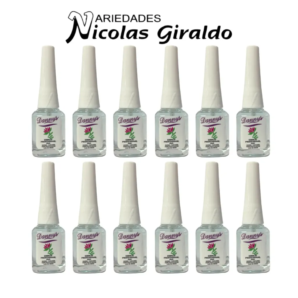 [20001] Esmalte pequeño Dannys transparente PQT X12