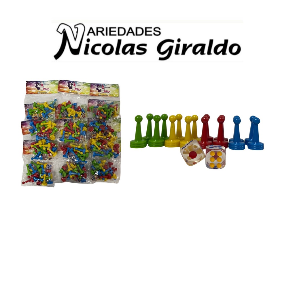 [P0054] Fichas parques de lujo x6 puestos orquidea PQT X12