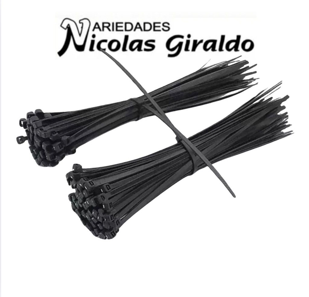 Amarra mediana negra 25cm 