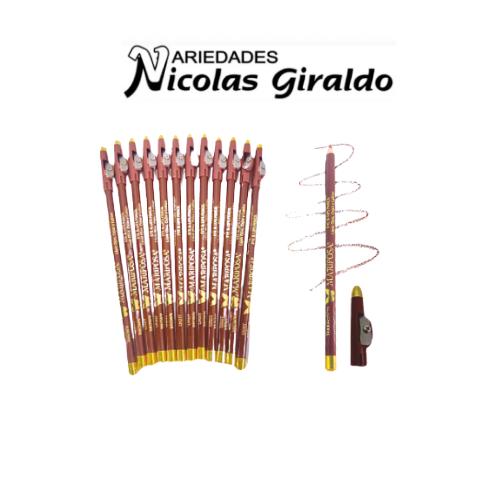 Lapiz ojos mariposa terracota bolsa X12  