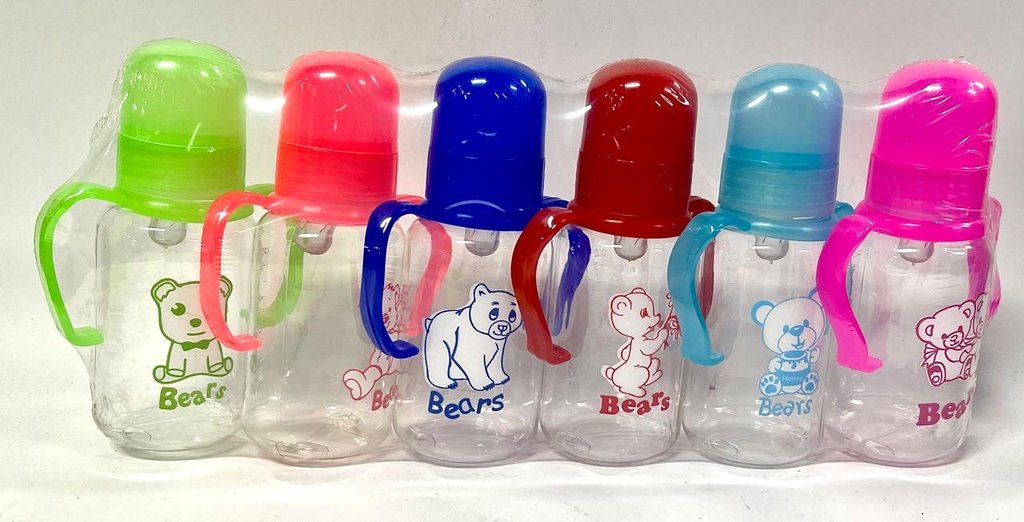 Tetero asa pequeño 5oz traslucido paquete x6 