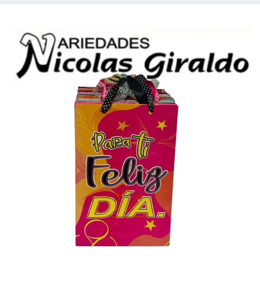 [142051] Bolsa regalo cariñito vertical mediana PAQ X12