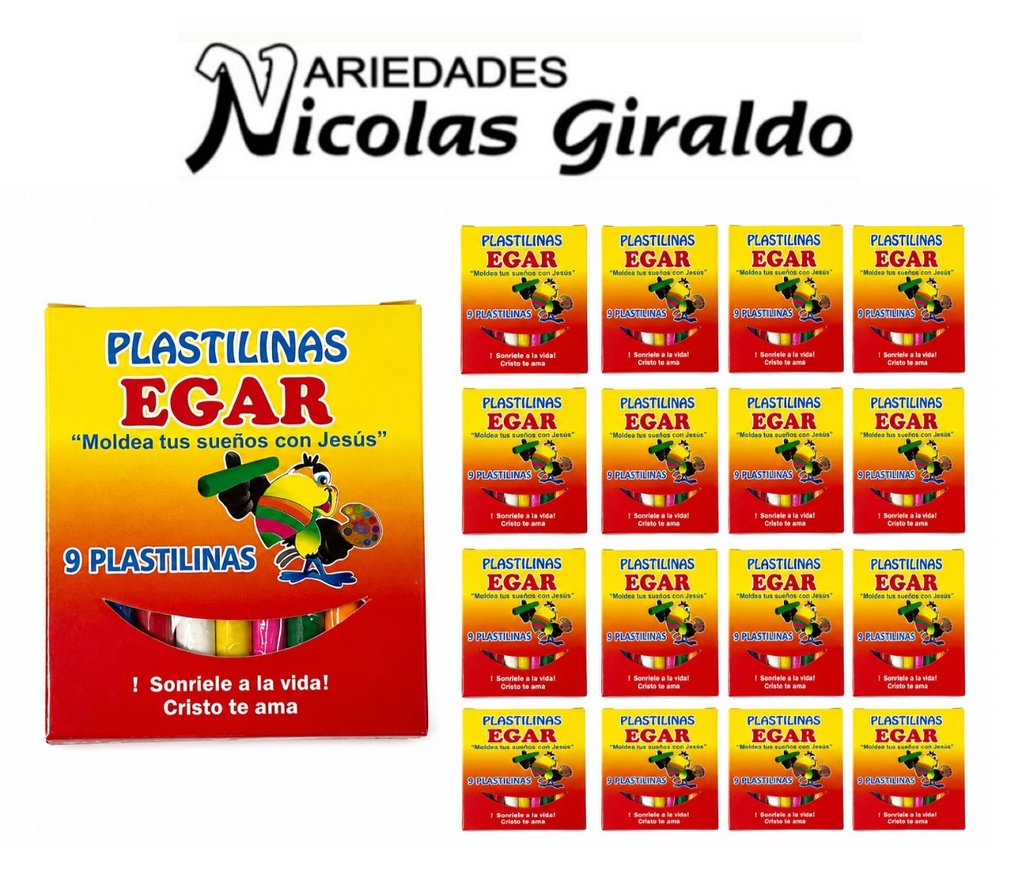 [PLX9C] Plastilina egar corta x 9 PQT X12