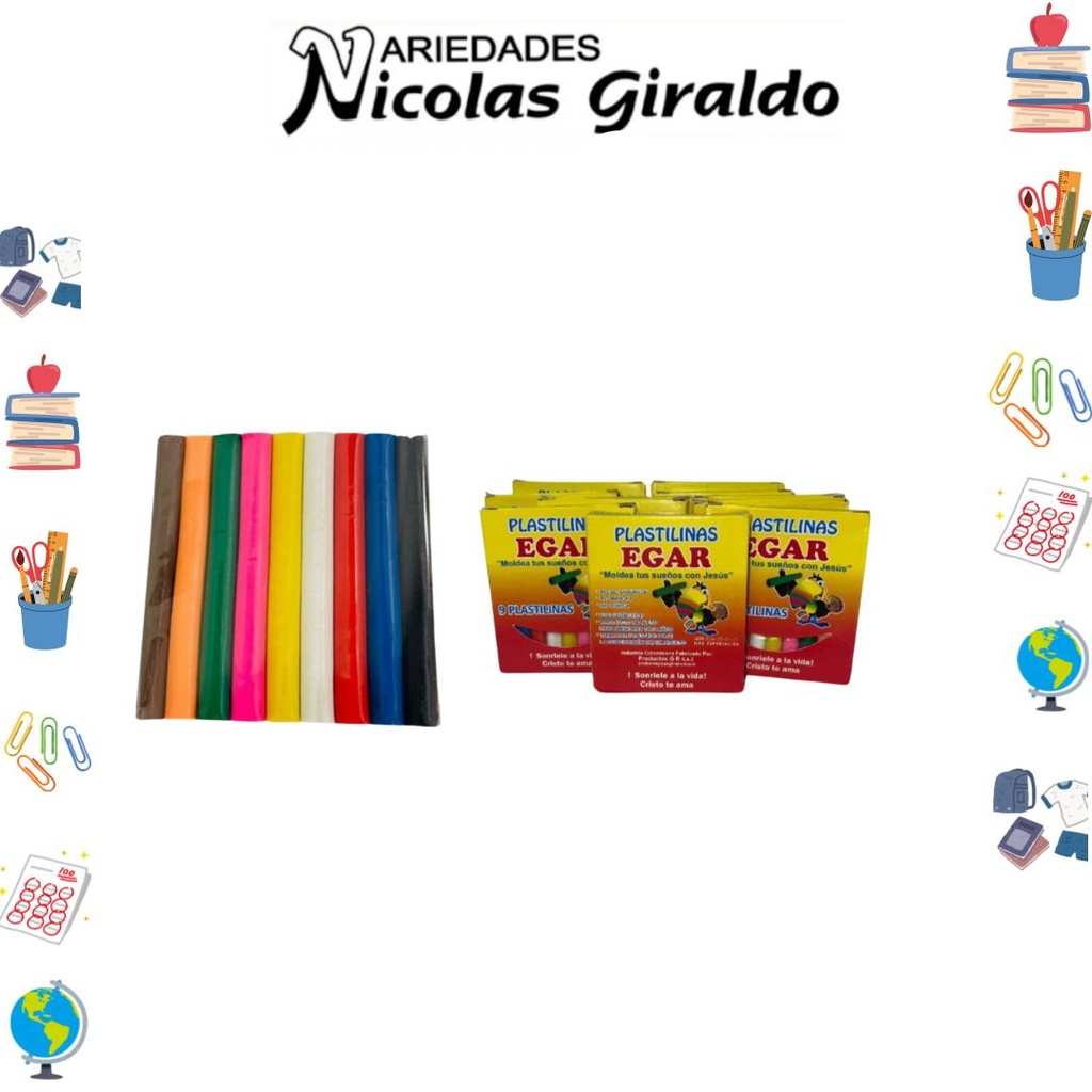 Plastilina egar corta x 9 PQT X12