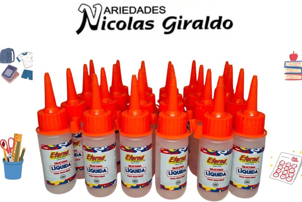 Silicona liquida x30ml eterna  CAJA X24