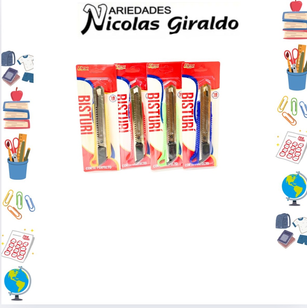 Bisturi eterna encartonado semi grande PQT X12