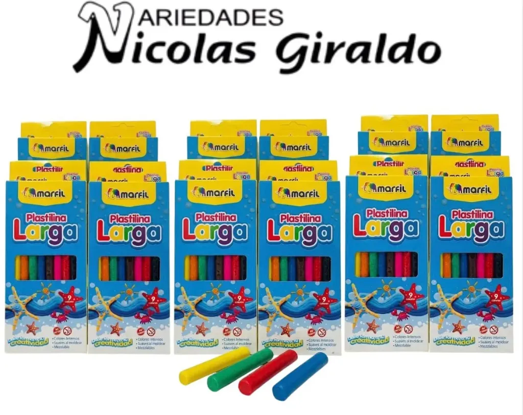 Plastilina marfil larga x 9 PQT X12