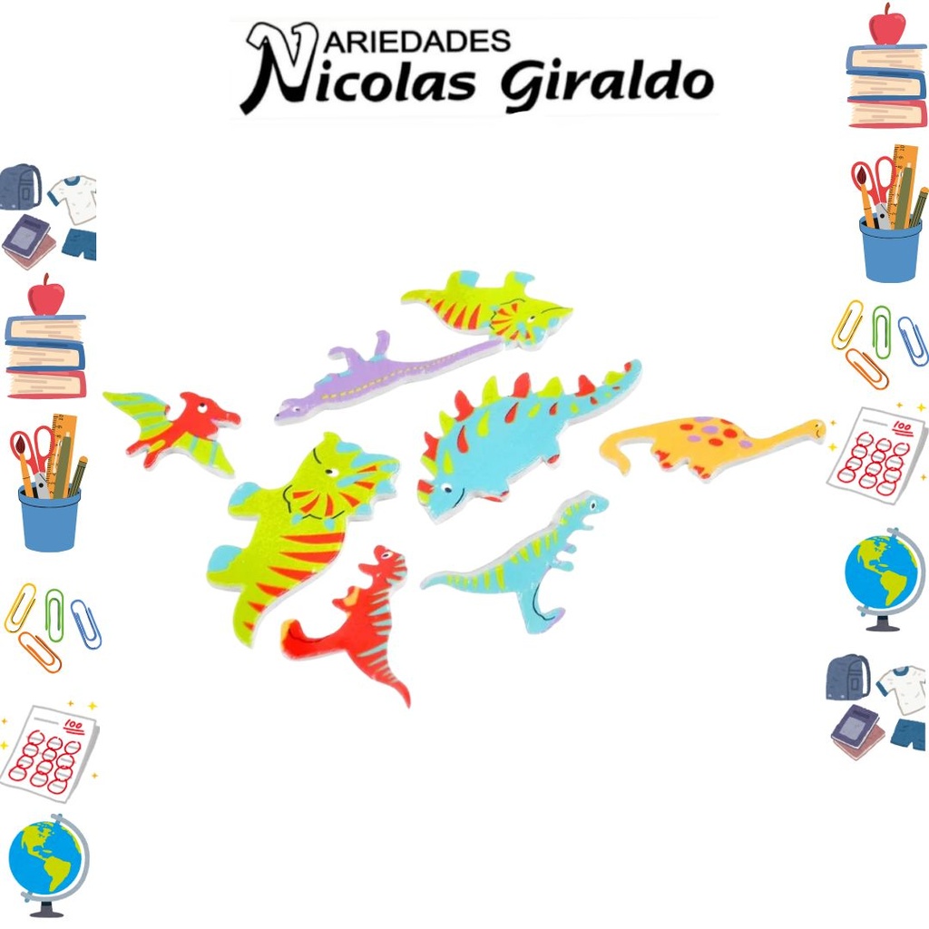 Figura foamy animales dinosaurio PQT X12