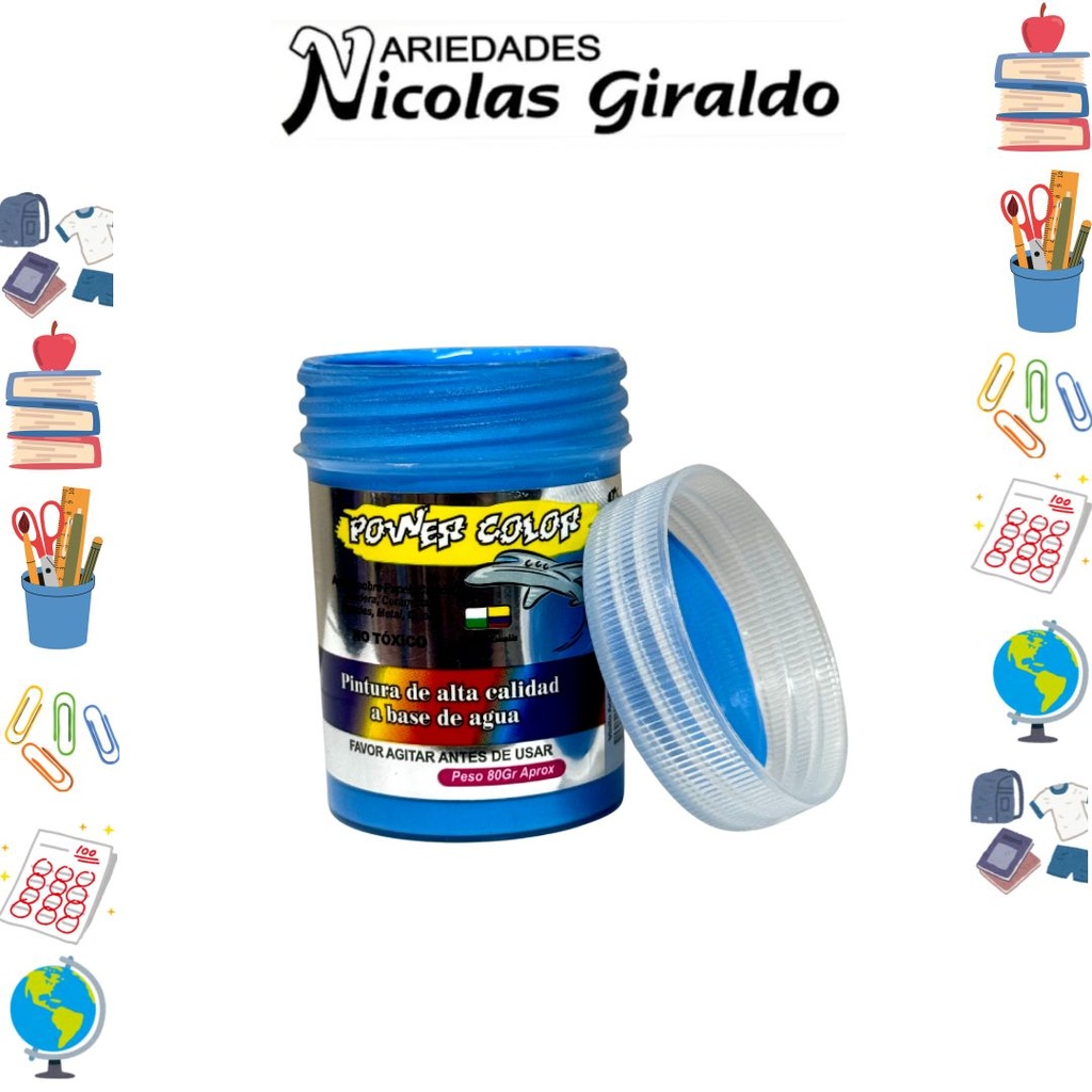 [1000335] Vinilo power color x33 cc azul claro CJX12