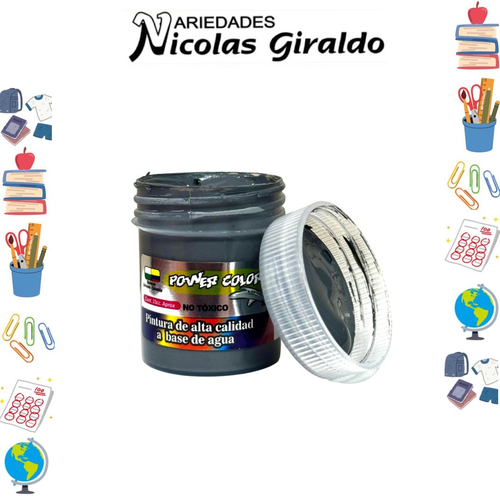 [1000335] Vinilo power color x33 cc gris CJX12