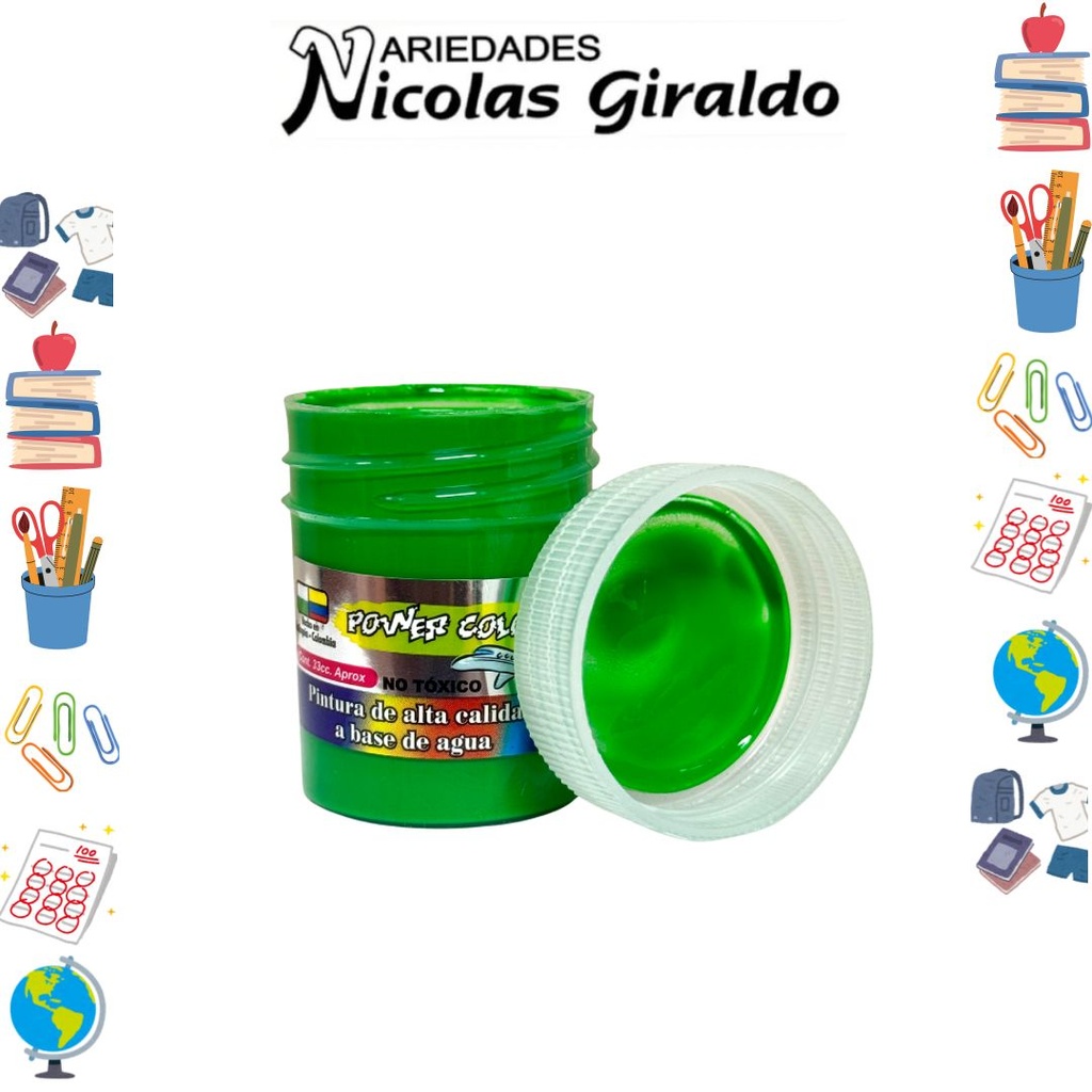 [1000335] Vinilo power color x33 cc verde CJX12