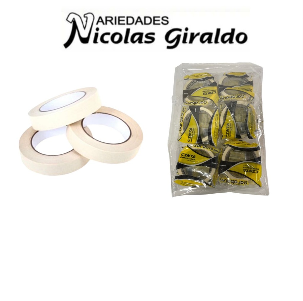 Cinta enmascarar 3/4 " mediana garabato PQT X12