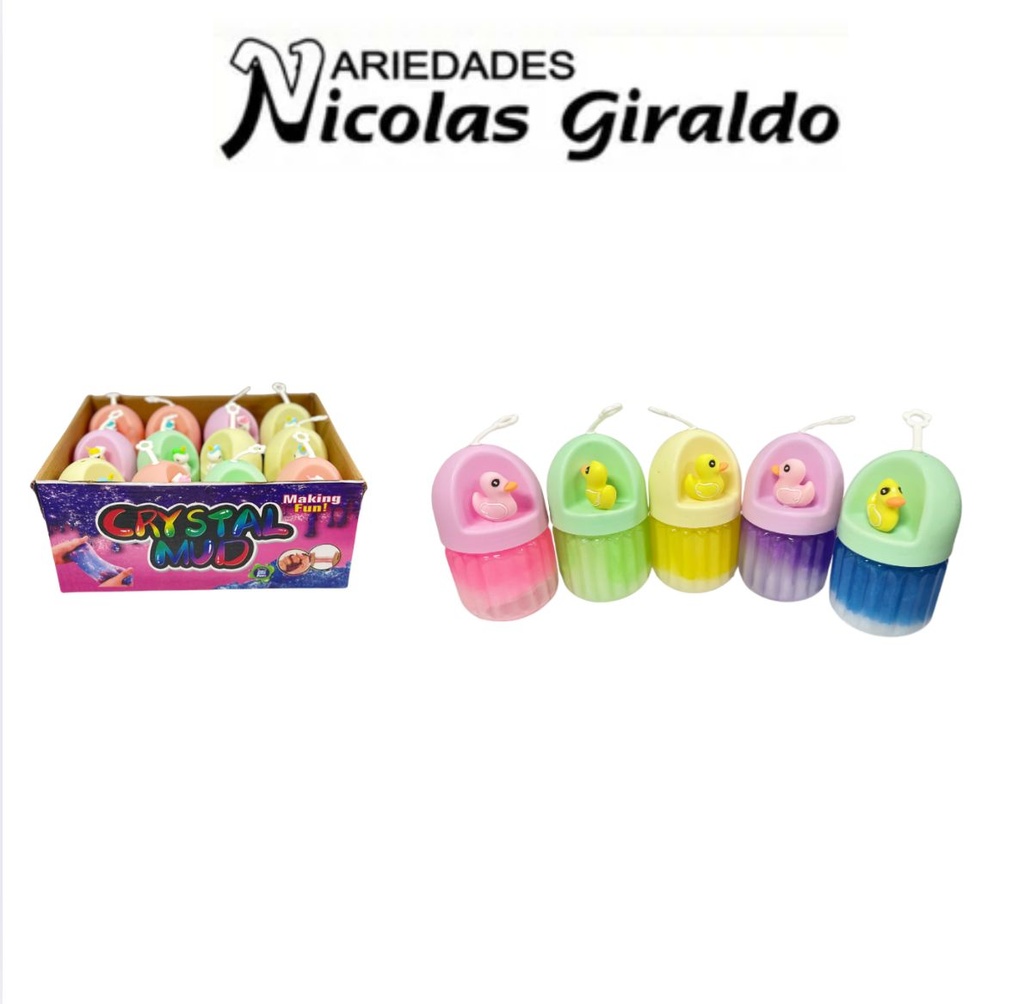 Slime grande redondo con muñeco CJA X12 