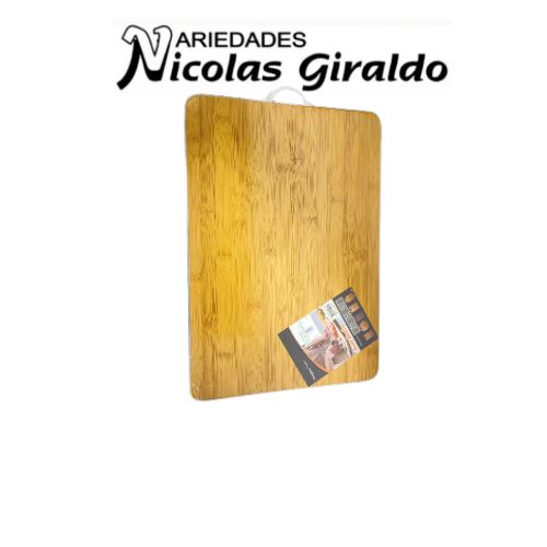 Tabla picar bambu con borde aluminio 29x44