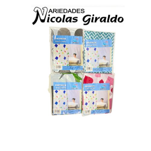 Cortina baño sencilla en bolsa