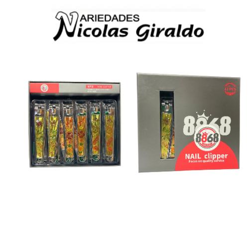 Corta uñas jumbo estampado caja x12 