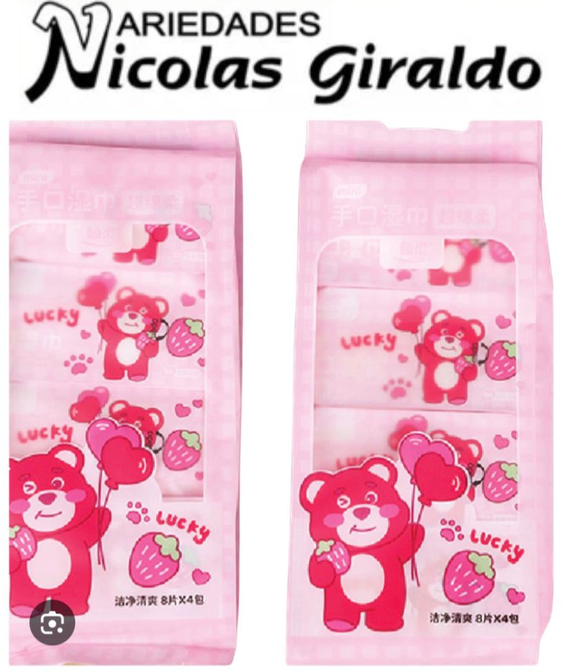 [HR-1729] Pañitos humedo lucky mini x8 PQT X8  