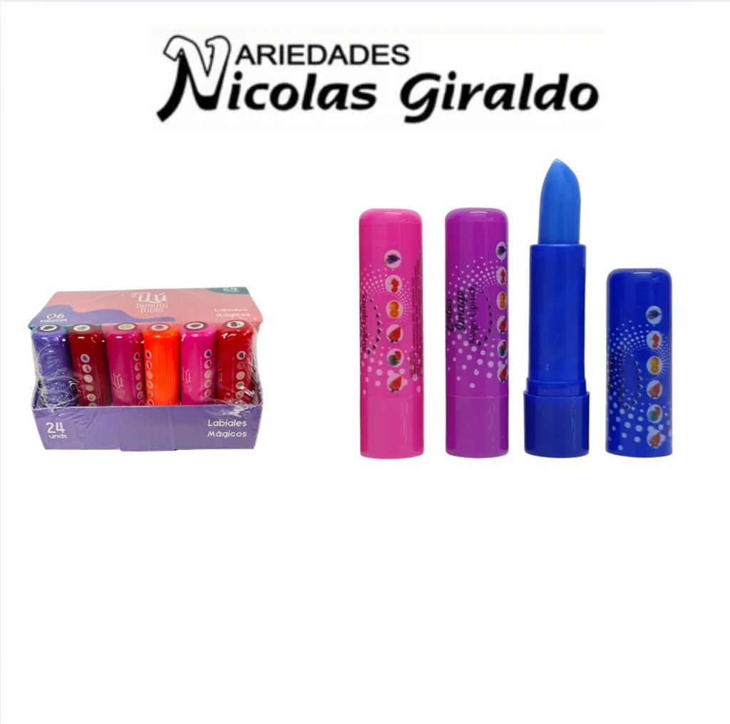 Labial magico frutas ilu caja  x24 