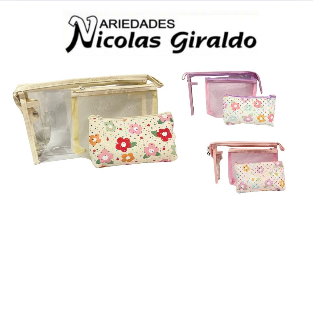 [DN3742] Cosmetiquera dama x3  