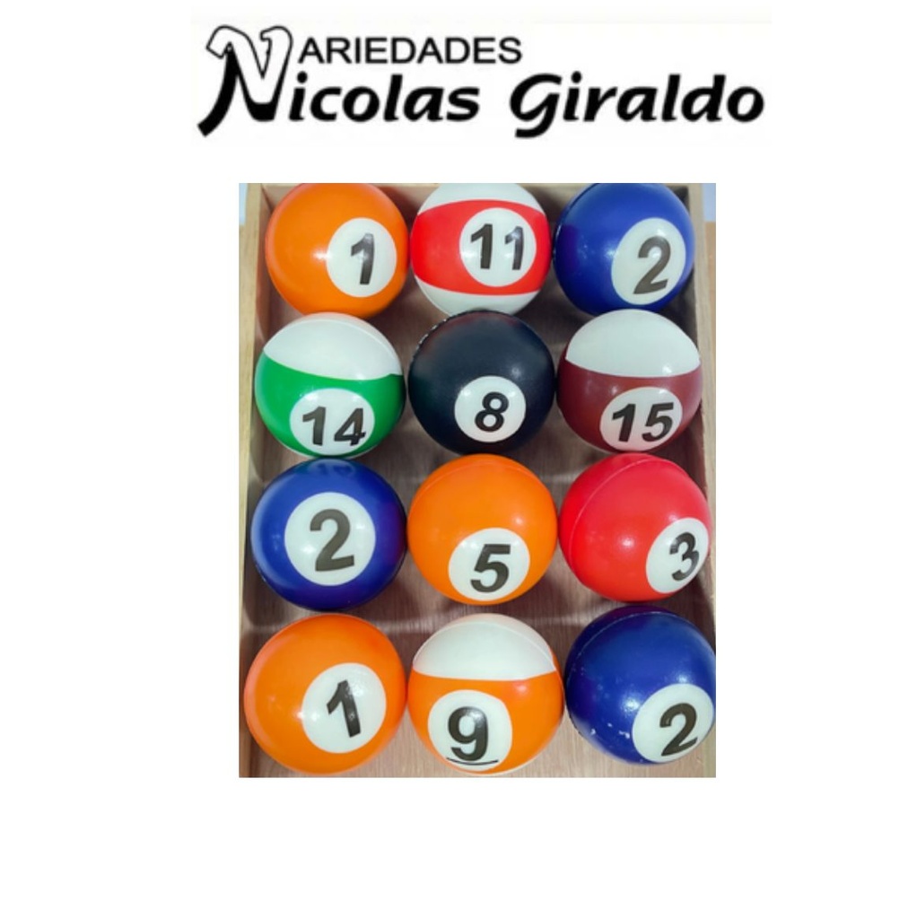 Pelota relajante bola billar pequeña x12   