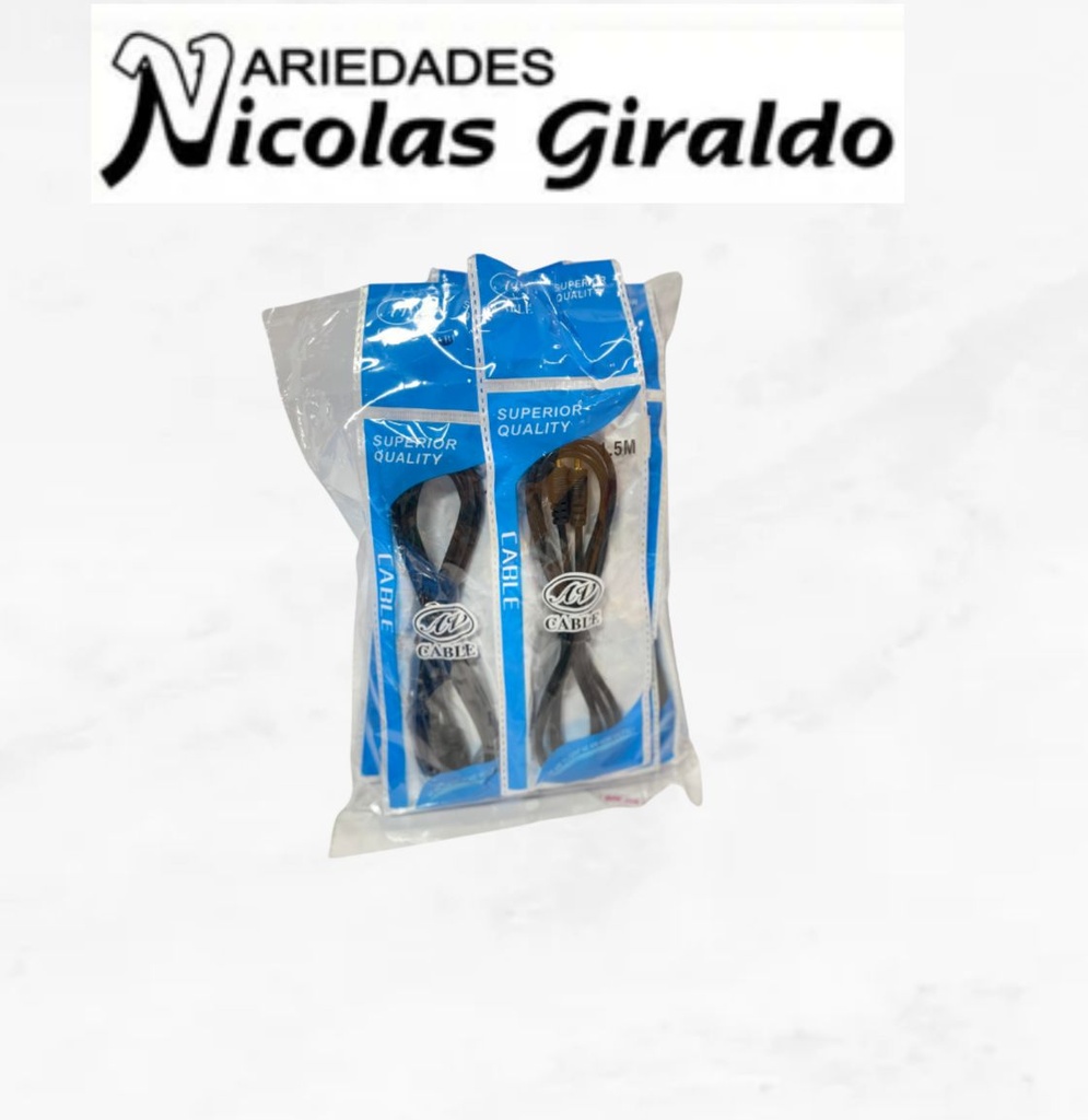 Cable de audio 1x1 pqt x12