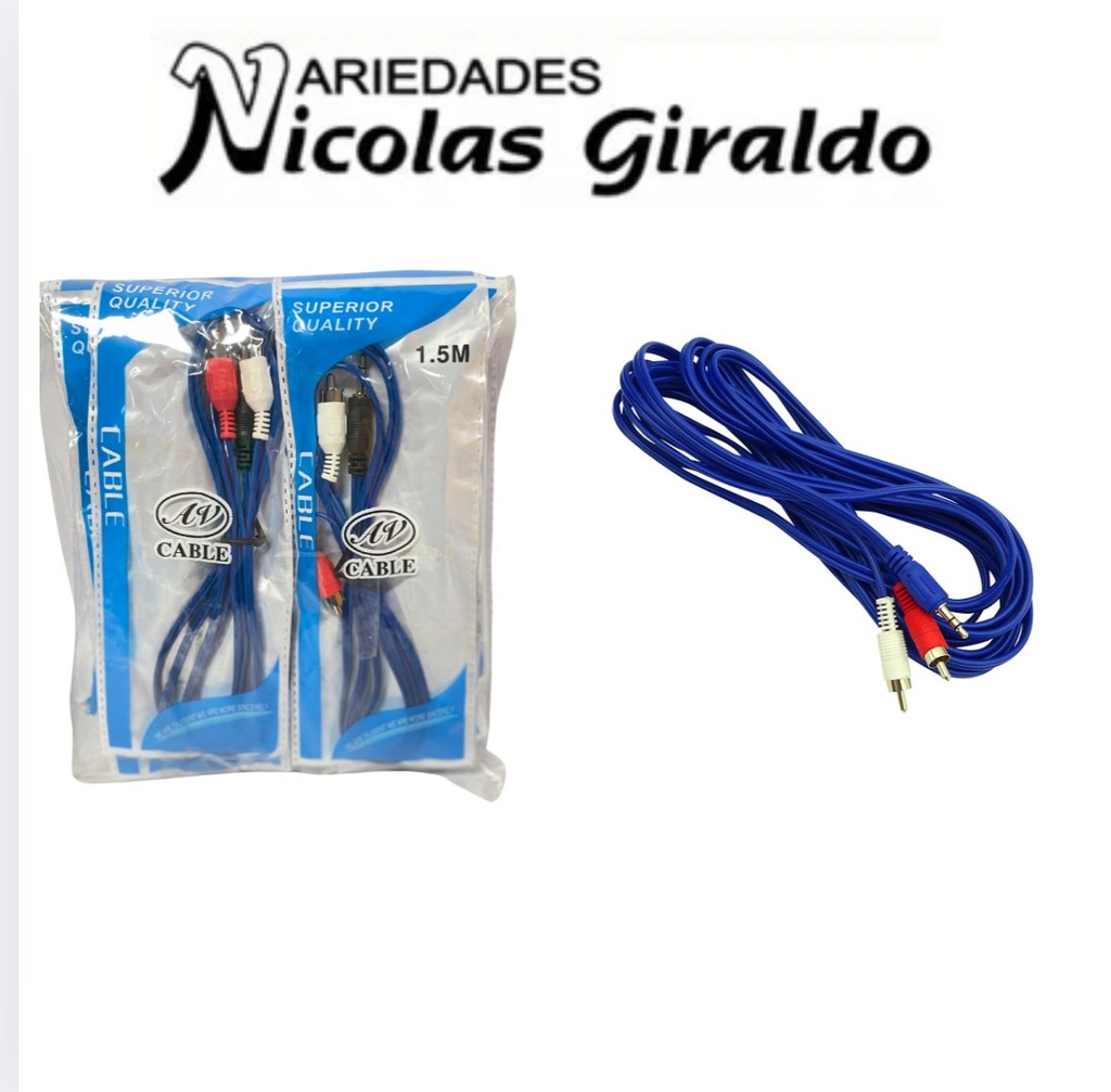 Cable de audio 2x1 pqt x12