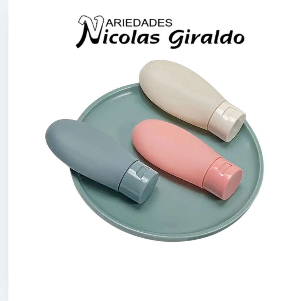 Kit viajero x3 colores pastel  