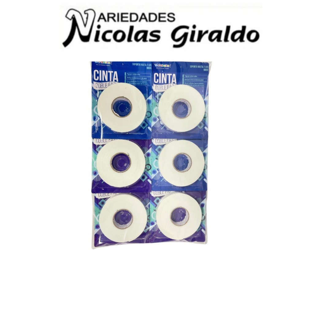 Cinta doble faz grande garabato PQT X12