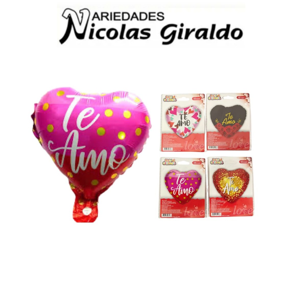 [YN-1681] Globo inflable te amo x1 pqt x20