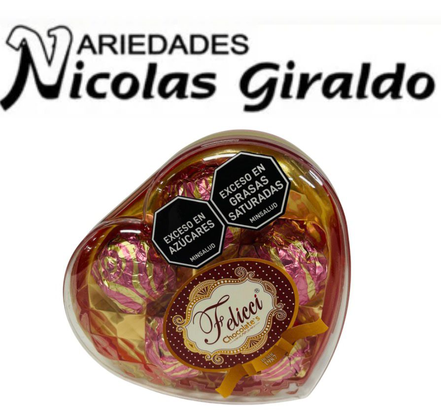 Chocolate feliccie corazon X5 fresa