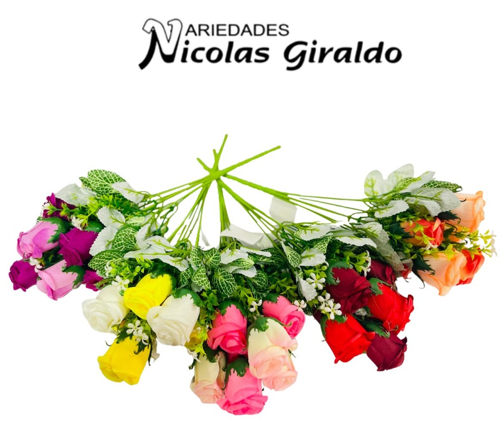 Flor ramo x7 fina surtida en colores 