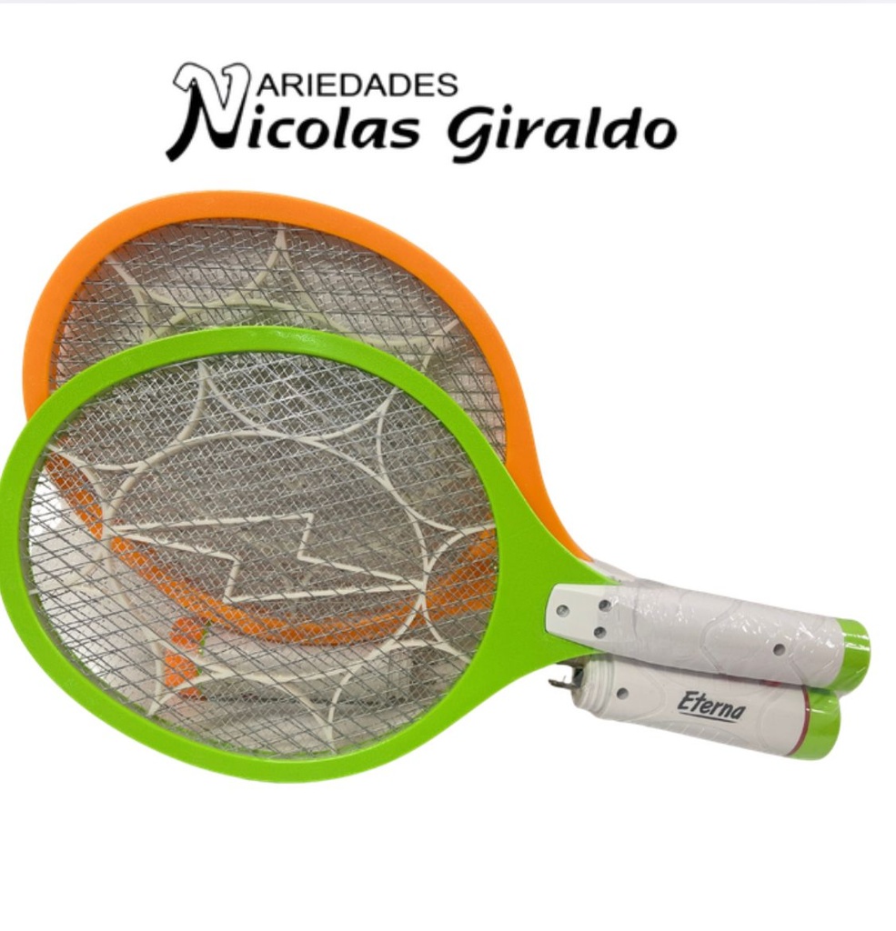Raqueta matamoscas recargable eterna con linterna