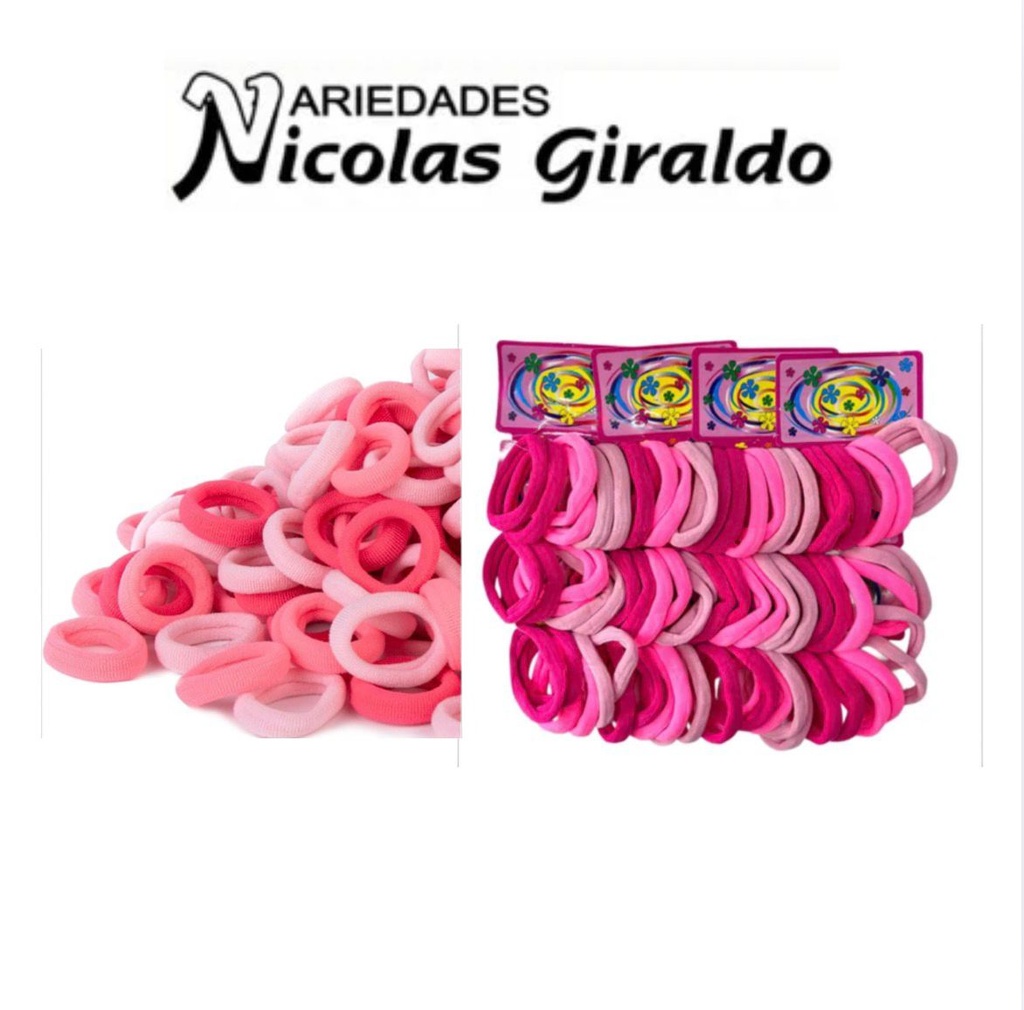 @Chulo resorte licra x6 grande rosados bolsa x12 (ST-030)