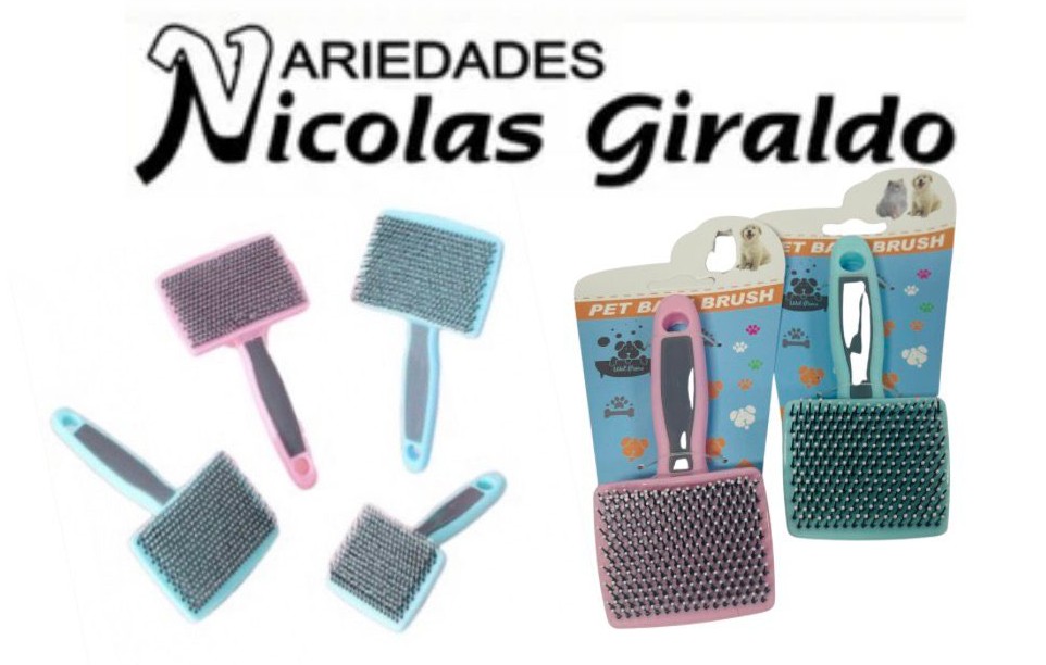 [25BW17-18] Cepillo mascota plastico pequeño 