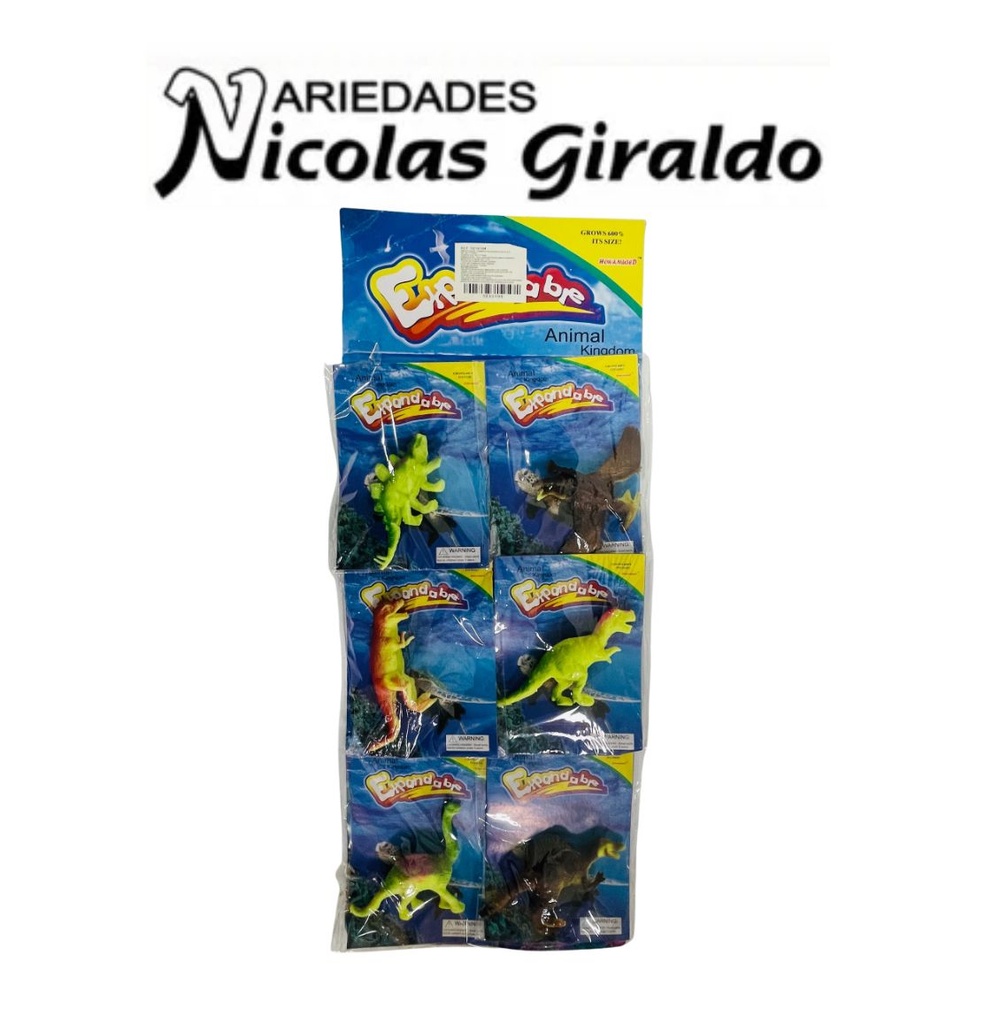 Animal crece en el agua dinosaurios grande x6 