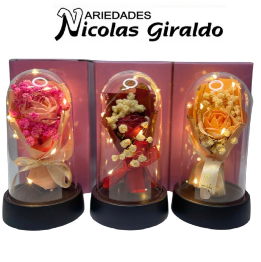 Urna decorativa rosa luz pequeña    