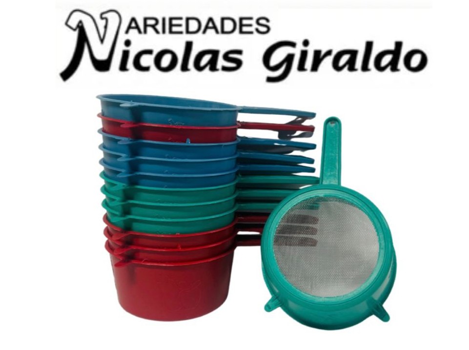 Colador taza grande pqt x12