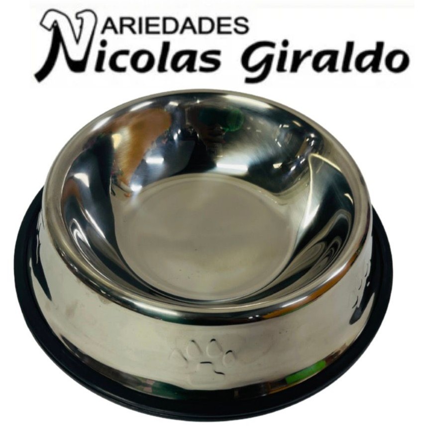 [SE8023] Comedero para mascota metalica x1 extra grande 26CM