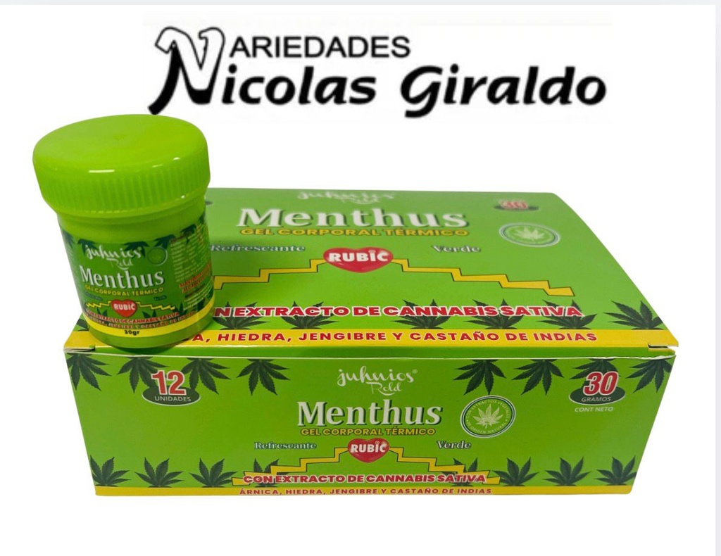 Menthus pequeño verde x30ml cj x12 