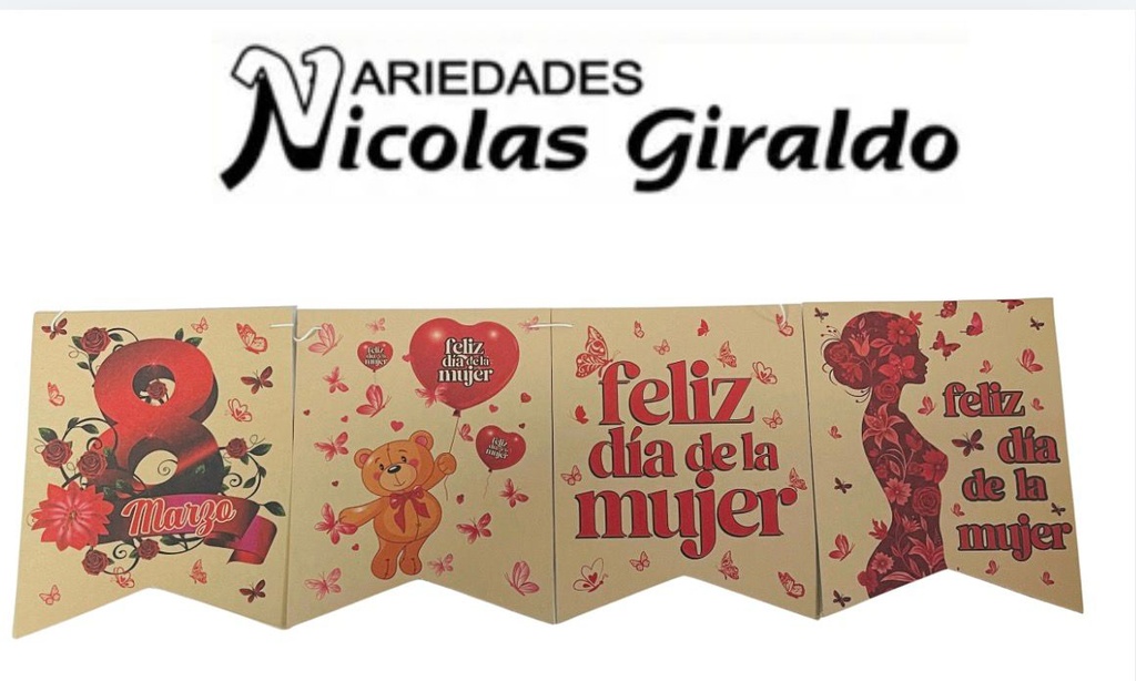 Banderin feliz dia kraft