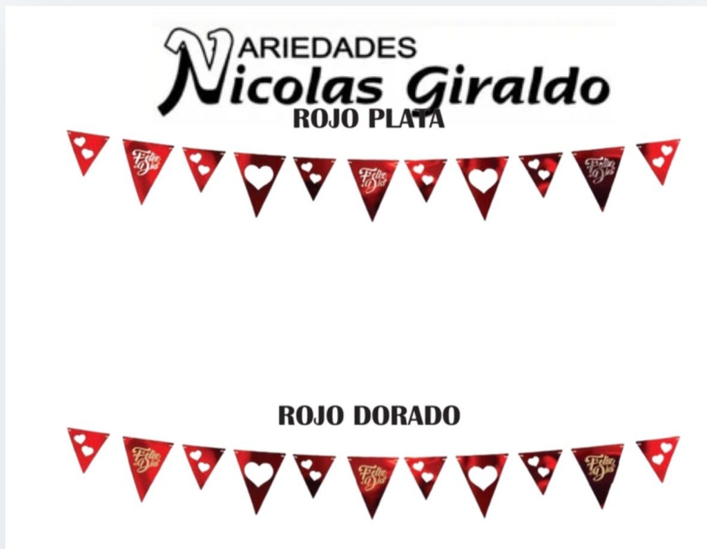 Banderin estampado feliz dia triangulo