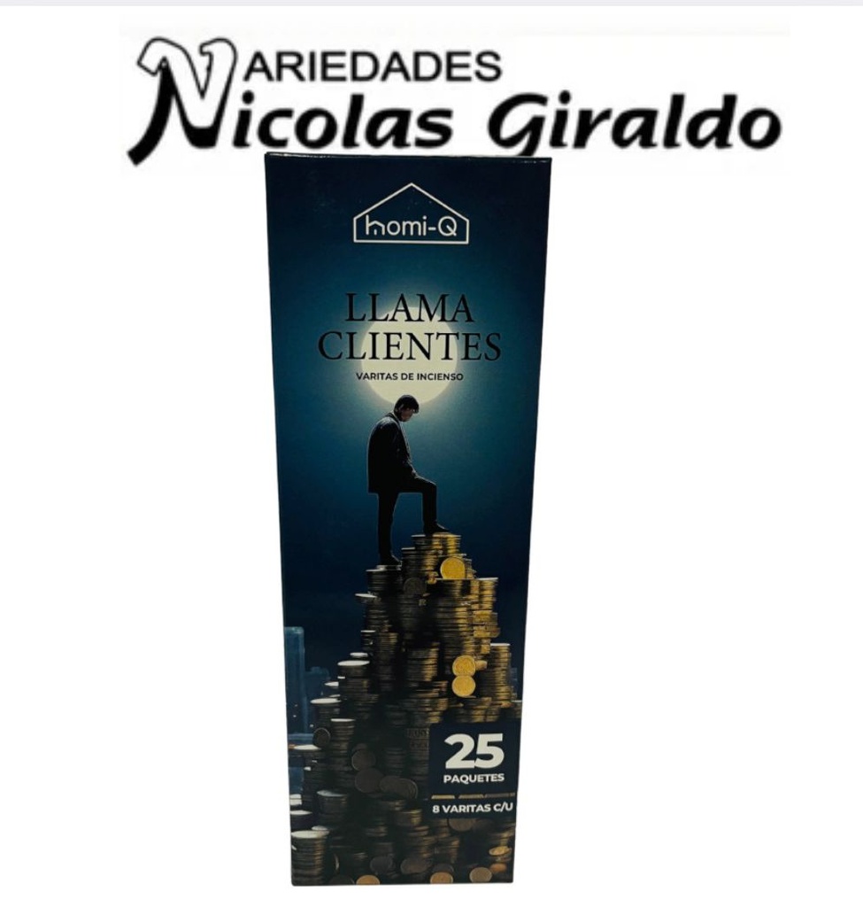 Incienso homi-q x25 cajas llama clientes HQ297